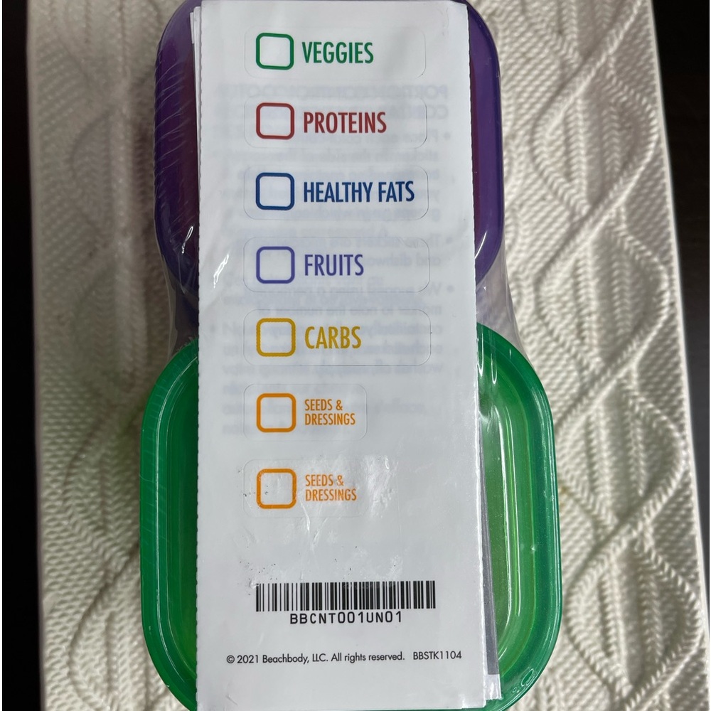 Beachbody Control Portion #7 bowl set. Comes with Labels